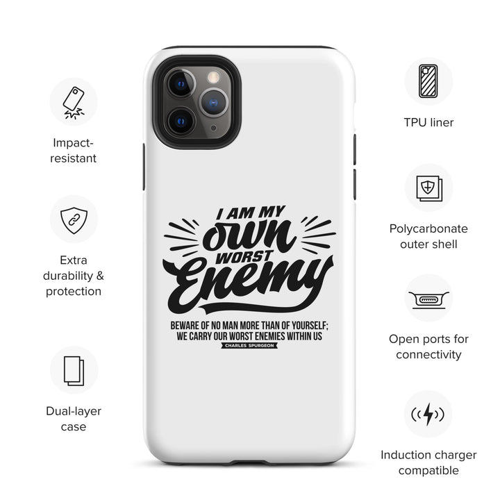 Christian Phone Case Worst Enemy White for iPhone® iPhone® Phone Cases   