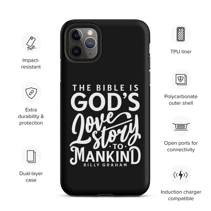 Christian Phone Case God's Love Story Black for iPhone® iPhone® Phone Cases   