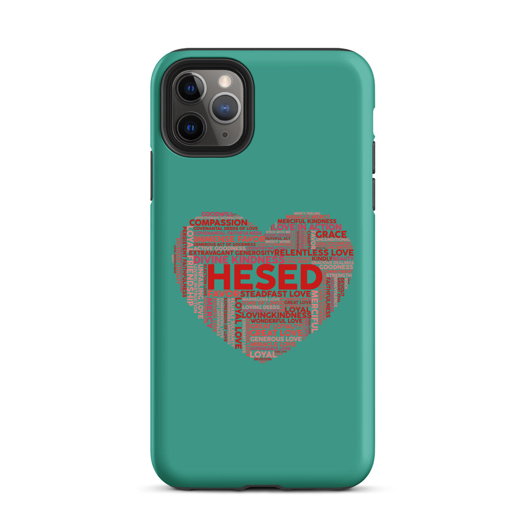 Christian Phone Case Hesed Heart Teal for iPhone® iPhone® Phone Cases Matte iPhone 11 Pro Max 