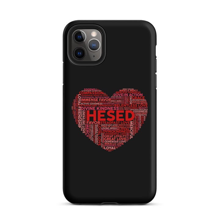 Christian Phone Case Hesed Heart Black for iPhone® iPhone® Phone Cases Matte iPhone 11 Pro Max 