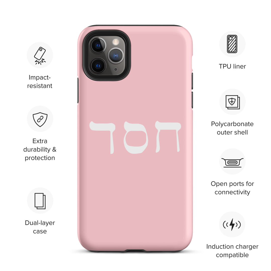 Christian Phone Case Hesed Hebrew Script Pink for iPhone® iPhone® Phone Cases   