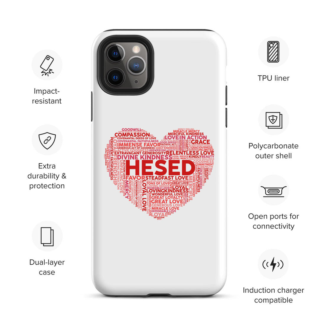 Christian Phone Case Hesed Heart White for iPhone® iPhone® Phone Cases   