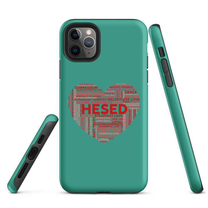 Christian Phone Case Hesed Heart Teal for iPhone® iPhone® Phone Cases   