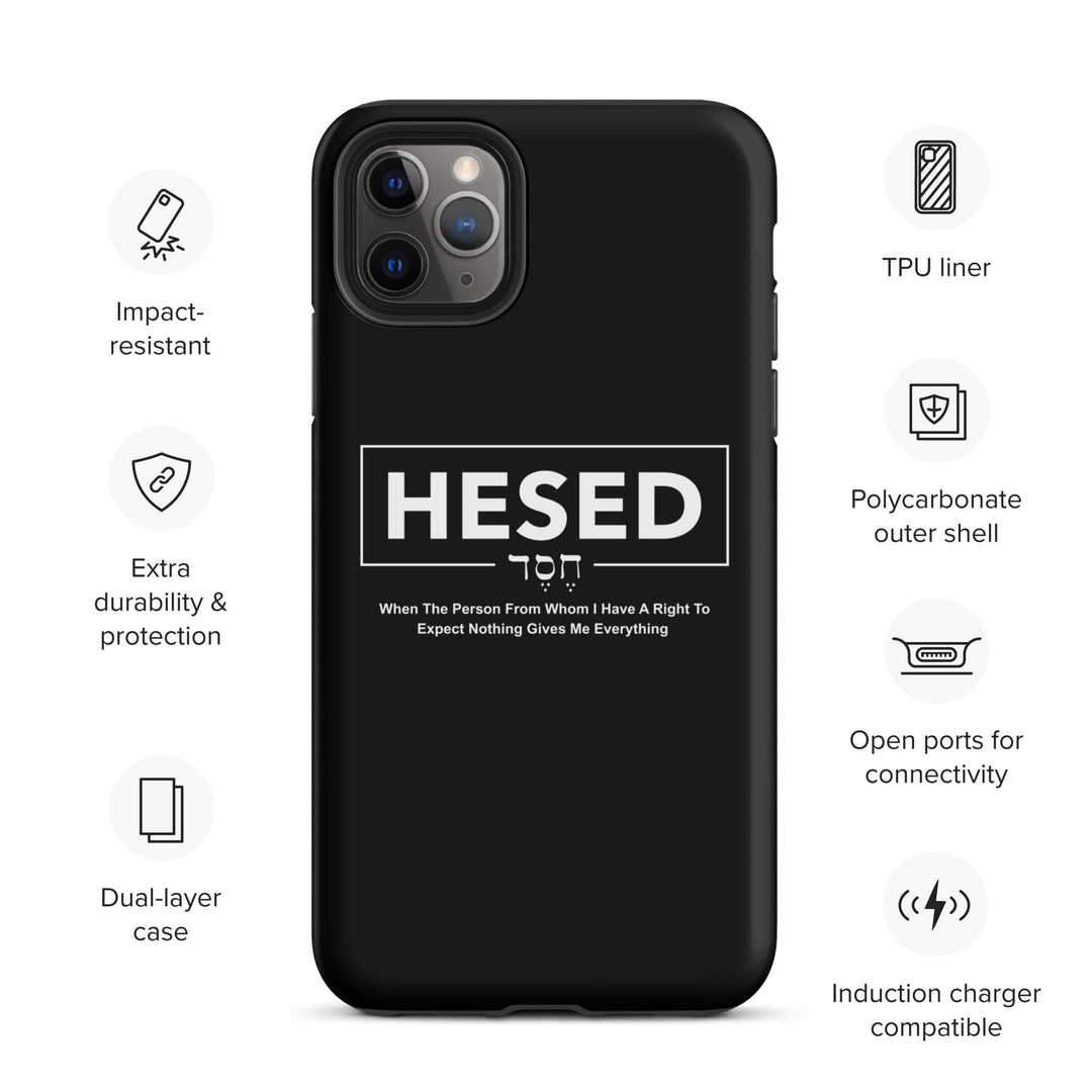 Christian Phone Case Hesed Everything Black for iPhone® iPhone® Phone Cases   