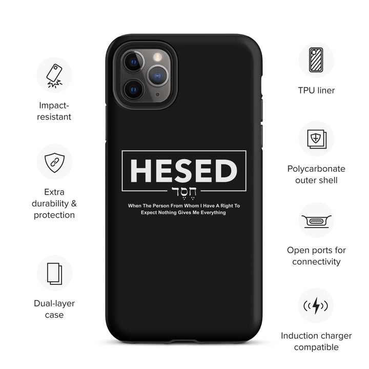 Christian Phone Case Hesed Everything Black for iPhone® iPhone® Phone Cases   