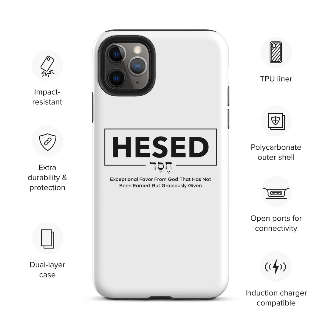 Christian Phone Case Hesed Hebrew Exceptional Favor White for iPhone® iPhone® Phone Cases   