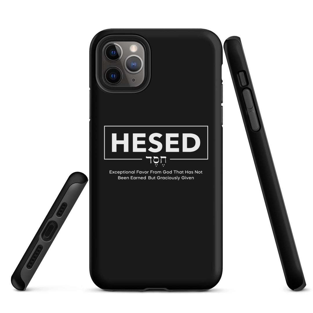 Christian Phone Case Hesed Hebrew Exceptional Favor Black for iPhone® iPhone® Phone Cases   