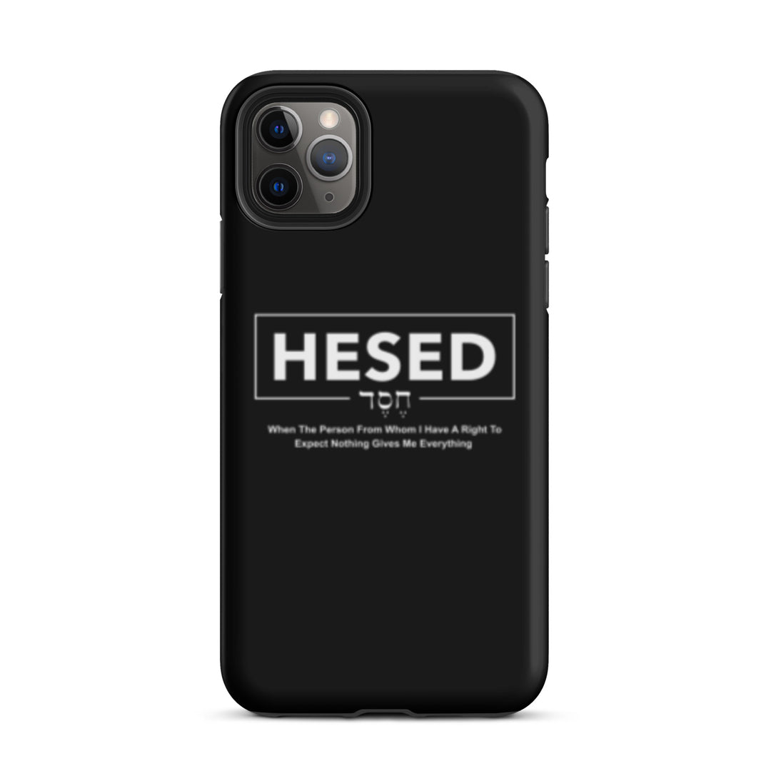 Christian Phone Case Hesed Everything Black for iPhone® iPhone® Phone Cases Matte iPhone 11 Pro Max 