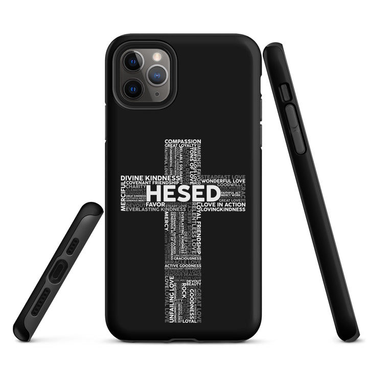 Christian Phone Case Hesed Cross Black for iPhone® iPhone® Phone Cases   