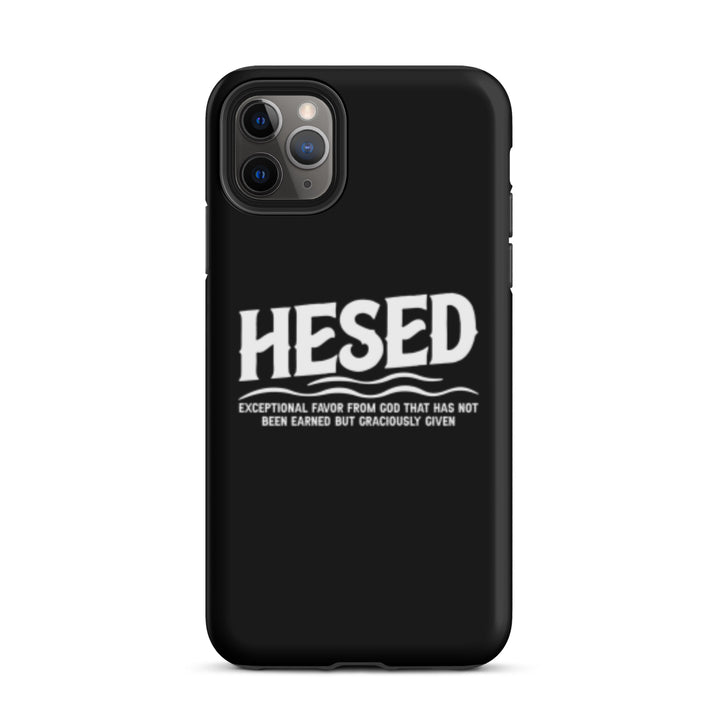 Christian Phone Case Hesed Exceptional Favor Black for iPhone® iPhone® Phone Cases Matte iPhone 11 Pro Max 