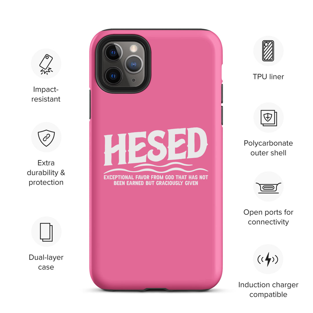 Christian Phone Case Hesed Exceptional Favor Pink for iPhone® iPhone® Phone Cases   