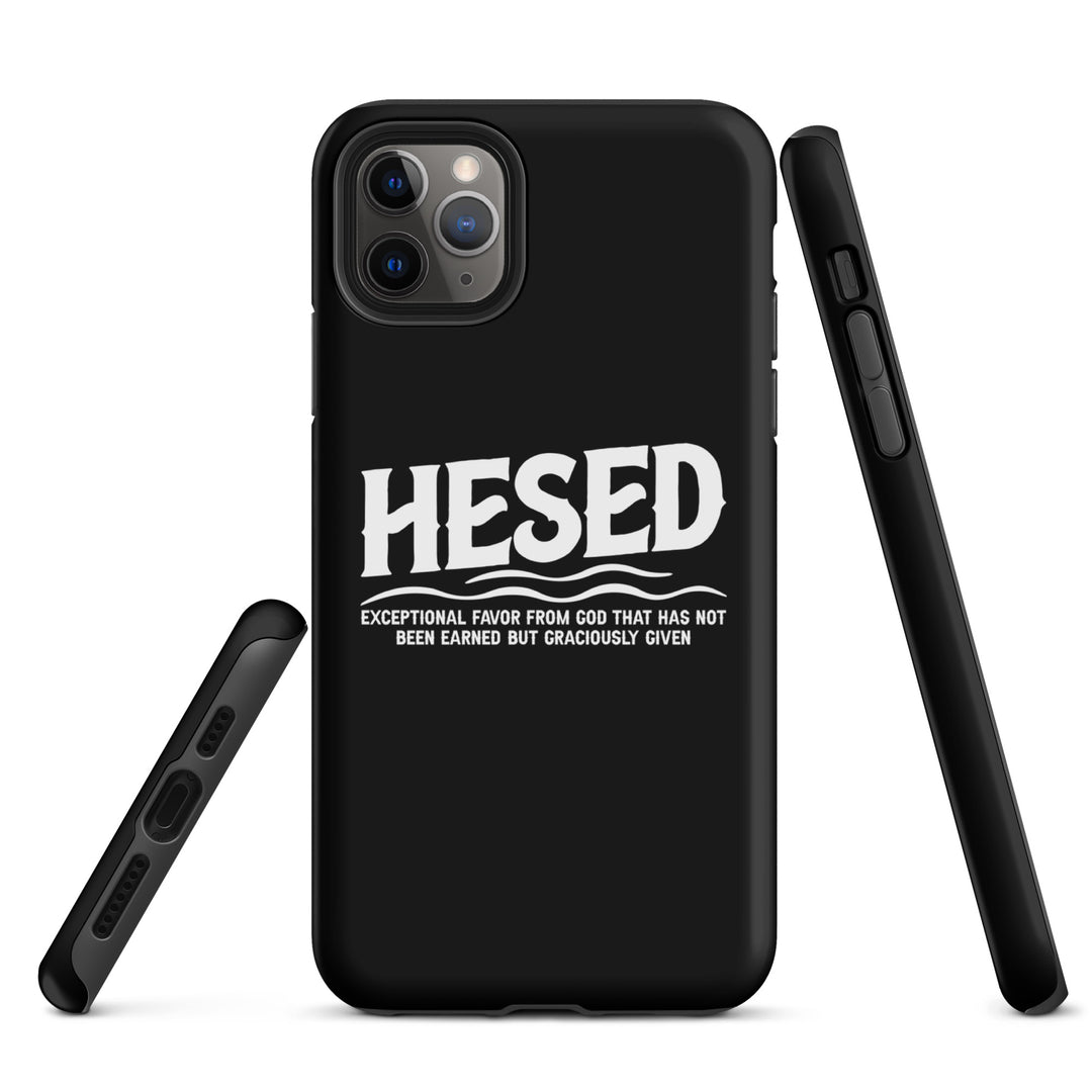 Christian Phone Case Hesed Exceptional Favor Black for iPhone® iPhone® Phone Cases   