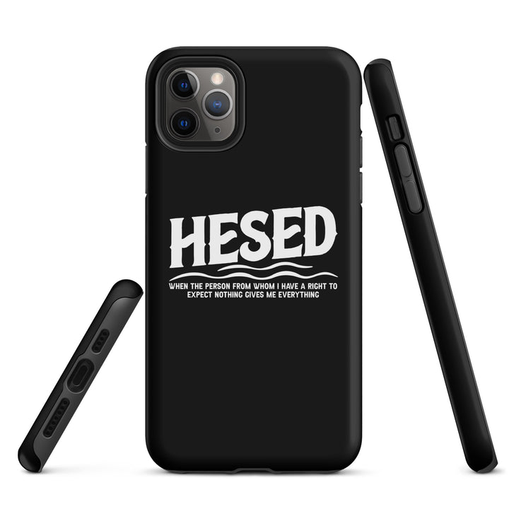 Christian Phone Case Hesed Everything Black for iPhone® iPhone® Phone Cases   