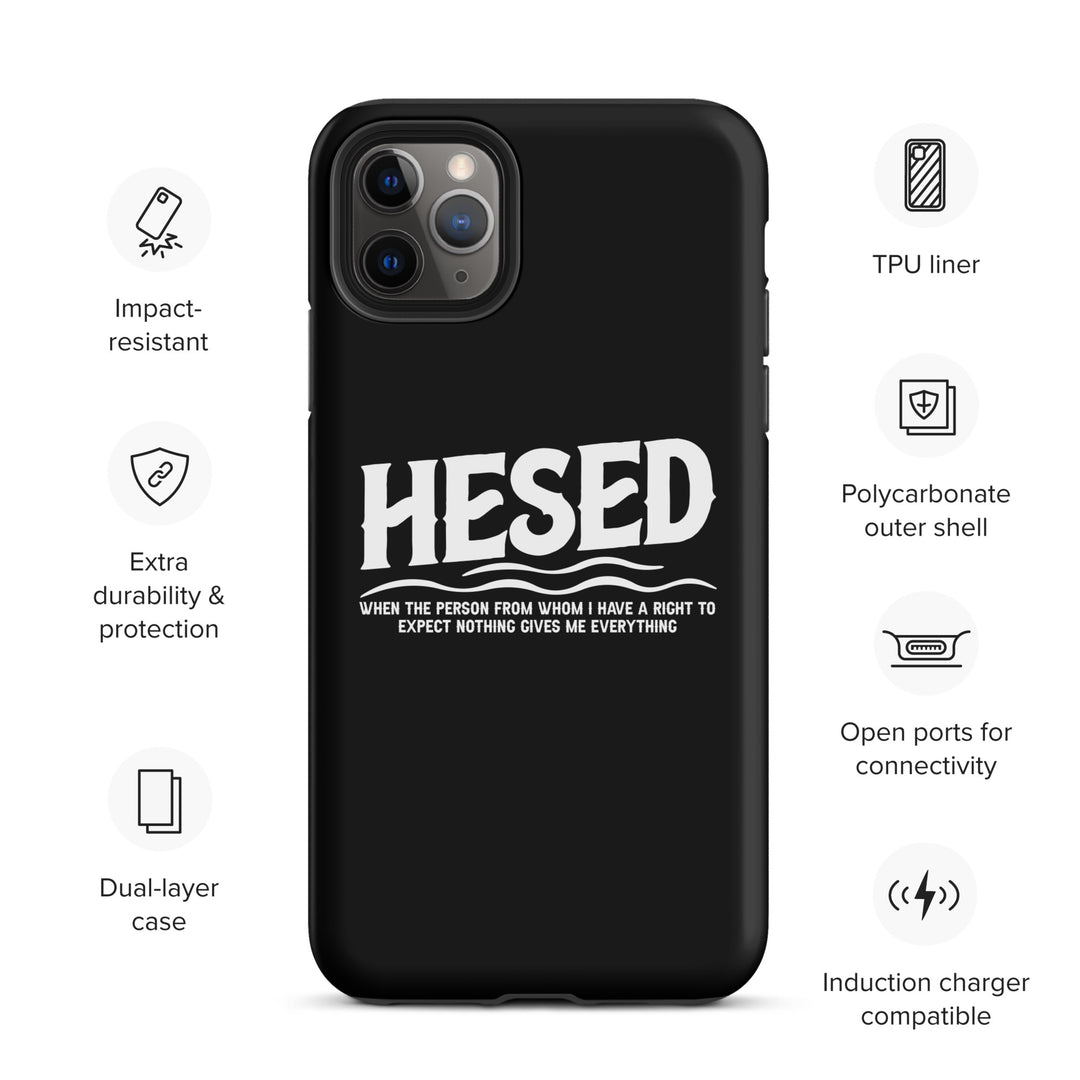 Christian Phone Case Hesed Everything Black for iPhone® iPhone® Phone Cases   