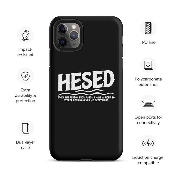 Christian Phone Case Hesed Everything Black for iPhone® iPhone® Phone Cases   