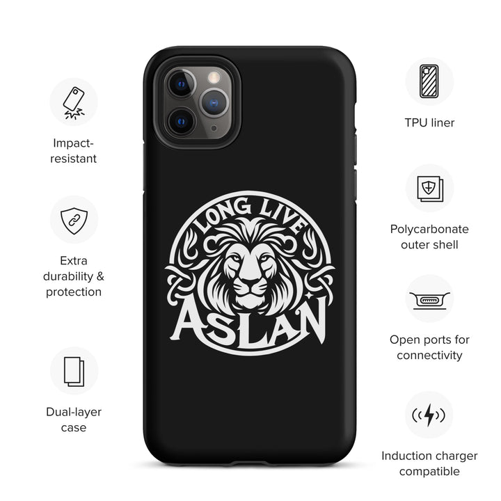 Christian Phone Case Long Live Aslan Black for iPhone® iPhone® Phone Cases   