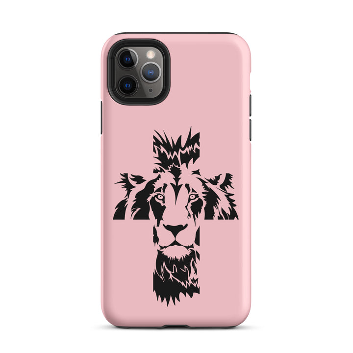 Christian Phone Case Aslan Cross Pink for iPhone® iPhone® Phone Cases Matte iPhone 11 Pro Max 