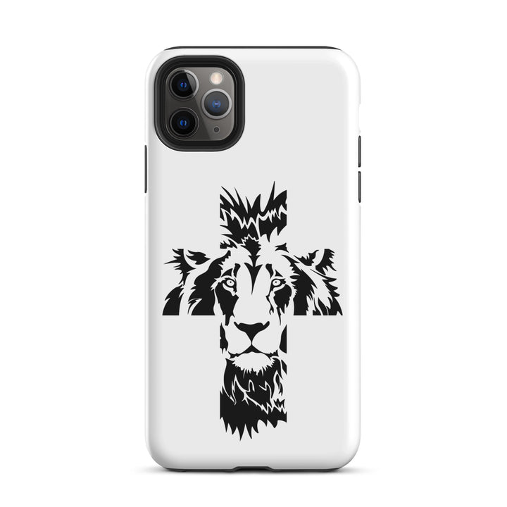 Christian Phone Case Aslan Cross White for iPhone® iPhone® Phone Cases Matte iPhone 11 Pro Max 