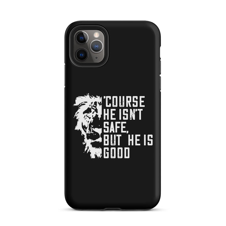 Christian Phone Case for iPhone® 'Course He Isn't Safe Black iPhone® Phone Cases Matte iPhone 11 Pro Max 