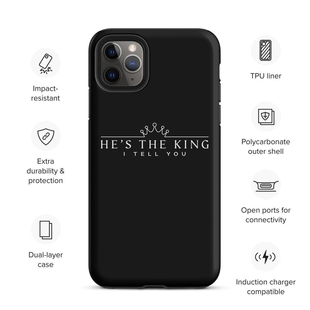 Christian Phone Case He's The King Black for iPhone® iPhone® Phone Cases   