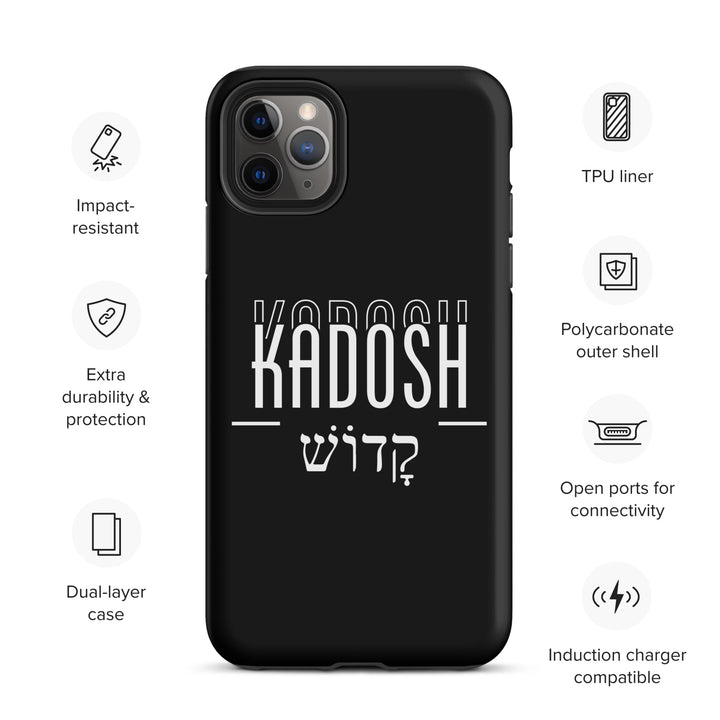 Christian Phone Case Kadosh Hebrew Black for iPhone® iPhone® Phone Cases   