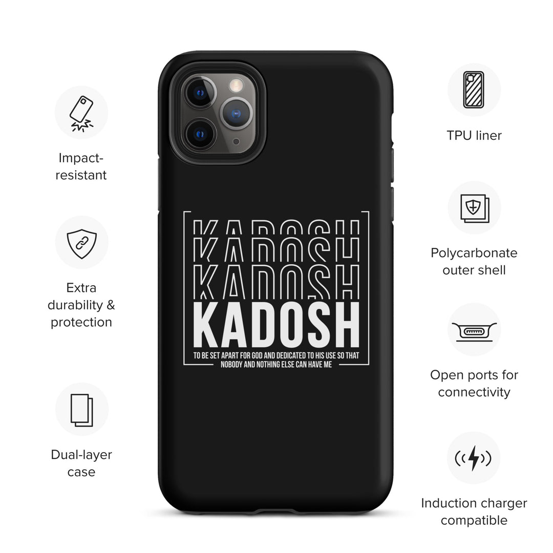 Christian Phone Case Kadosh Dedicated To His Use Black for iPhone® iPhone® Phone Cases   