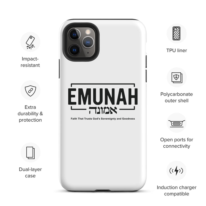 Christian Phone Case Emunah Faith That Trusts White for iPhone® iPhone® Phone Cases   