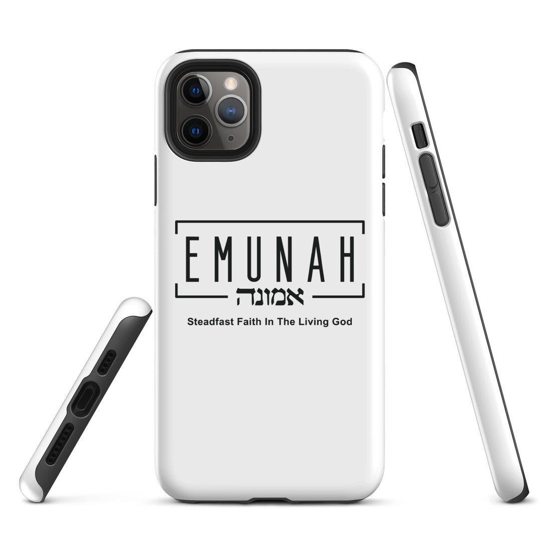 Christian Phone Case Emunah Steadfast Faith White for iPhone® iPhone® Phone Cases   