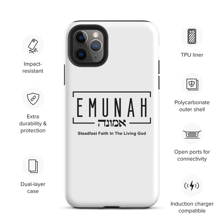 Christian Phone Case Emunah Steadfast Faith White for iPhone® iPhone® Phone Cases   