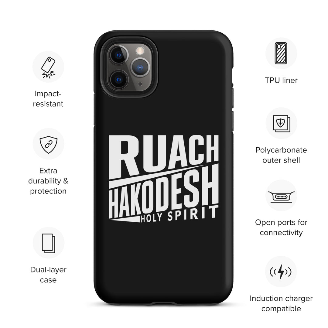 Christian Phone Case Ruach Hakodesh Holy Spirit Black for iPhone® iPhone® Phone Cases   