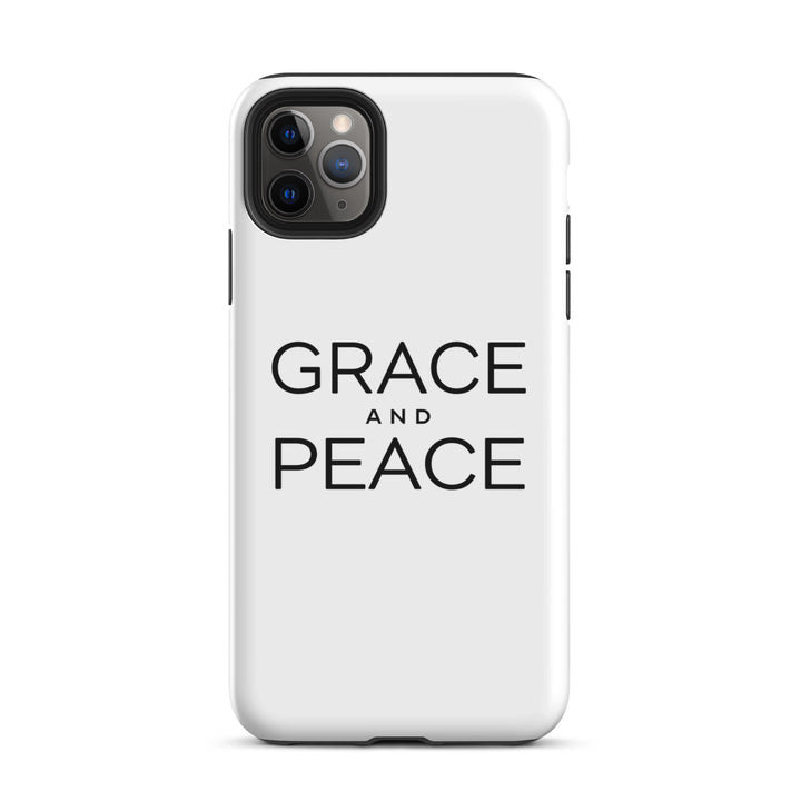 Christian Phone Case Grace and Peace White for iPhone® iPhone® Phone Cases Matte iPhone 11 Pro Max 