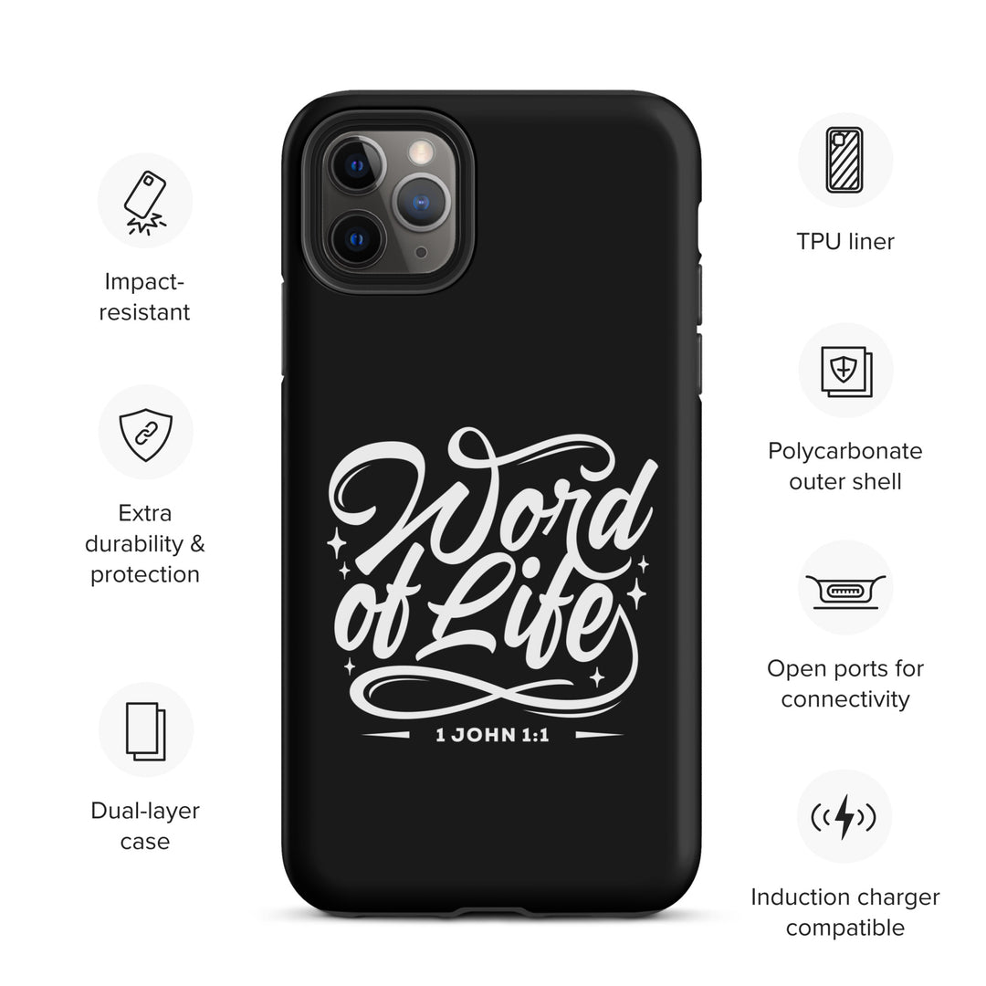 Christian Phone Case Word of Life Black for iPhone® iPhone® Phone Cases   