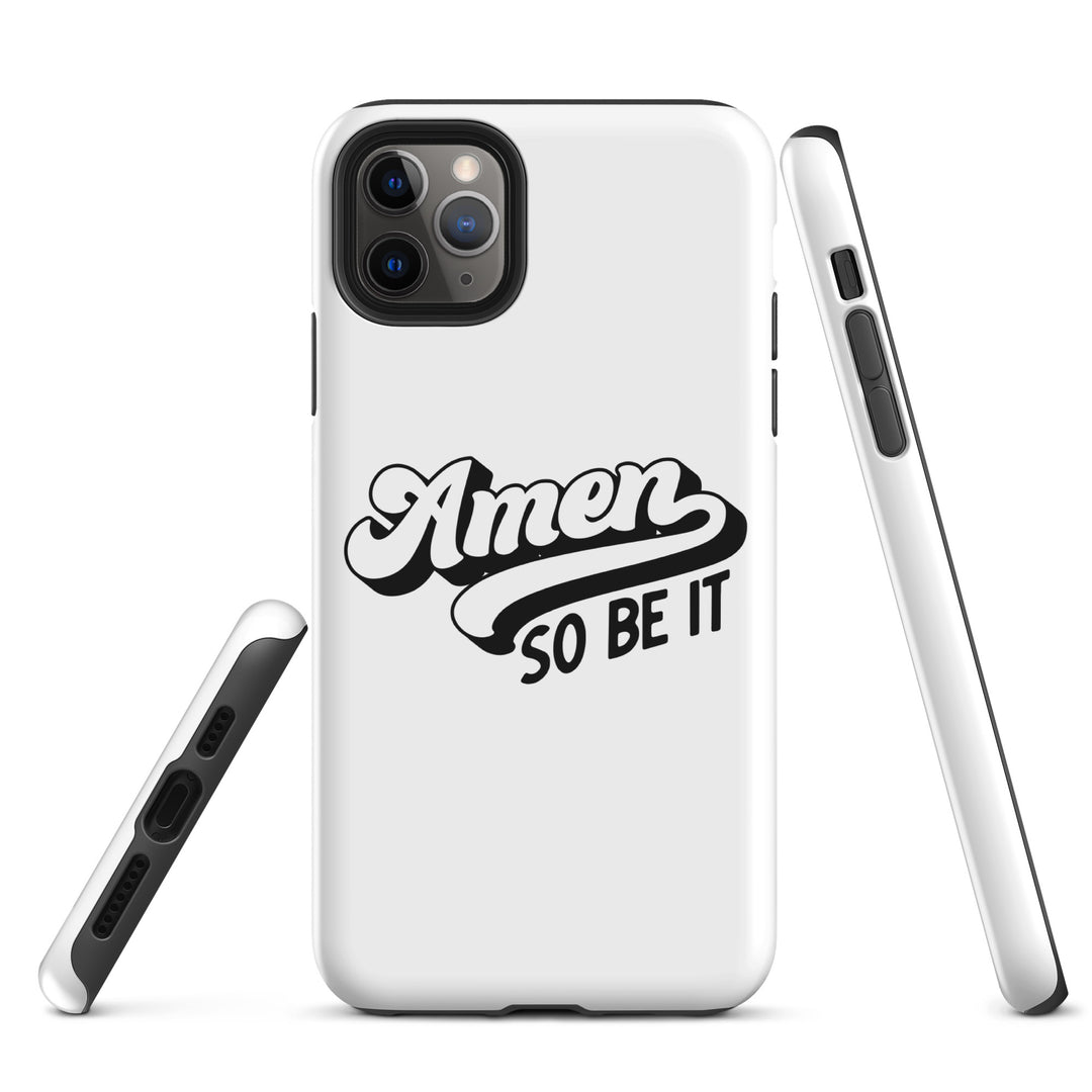 Christian Phone Case Amen So Be It White for iPhone® iPhone® Phone Cases   