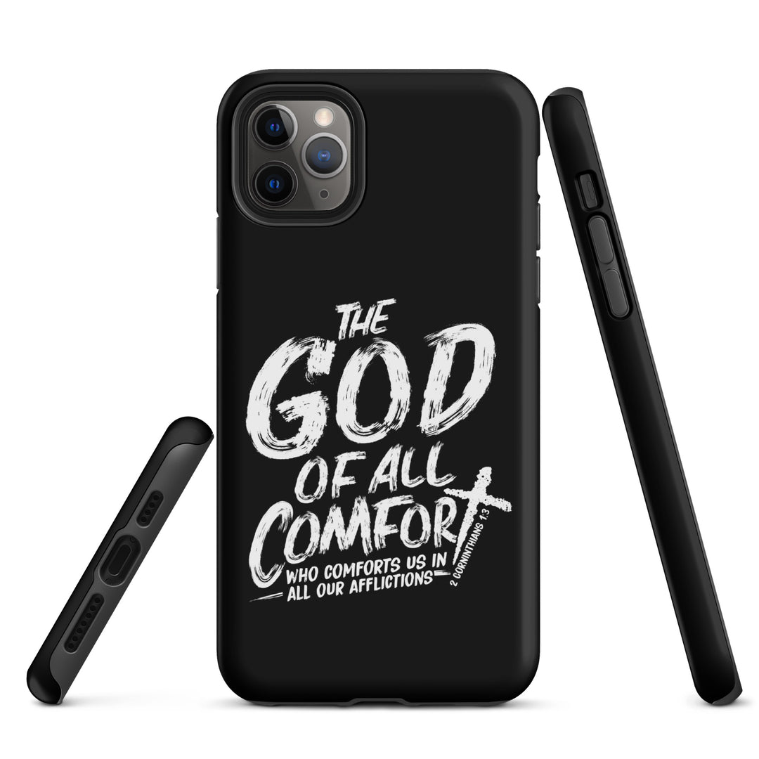 Christian Phone Case God of All Comfort Black for iPhone® iPhone® Phone Cases   