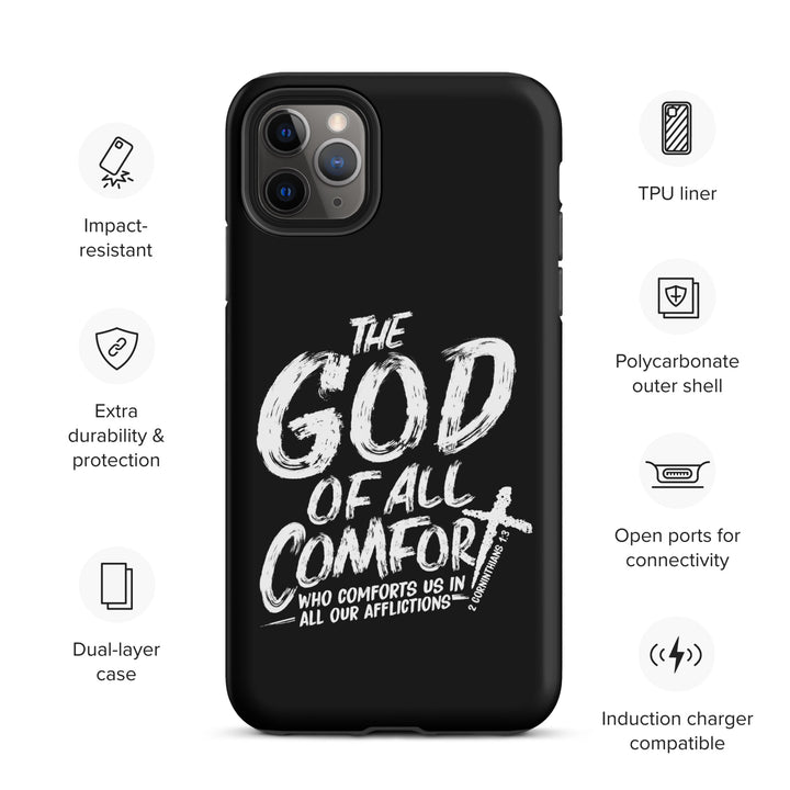 Christian Phone Case God of All Comfort Black for iPhone® iPhone® Phone Cases   