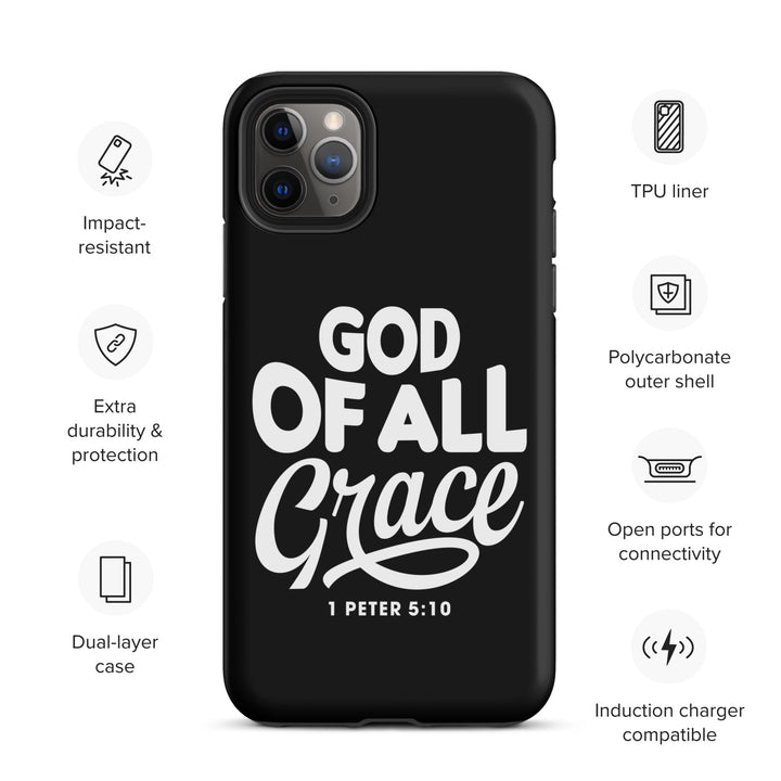 Christian Phone Case God of All Grace Black for iPhone® iPhone® Phone Cases   