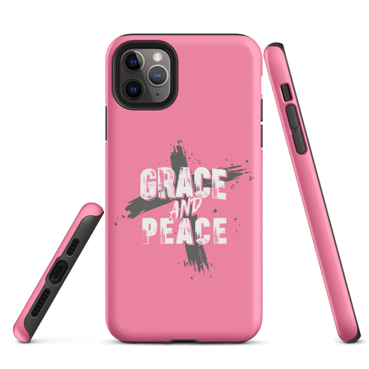 Christian Phone Case Grace and Peace Cross Pink for iPhone® iPhone® Phone Cases   