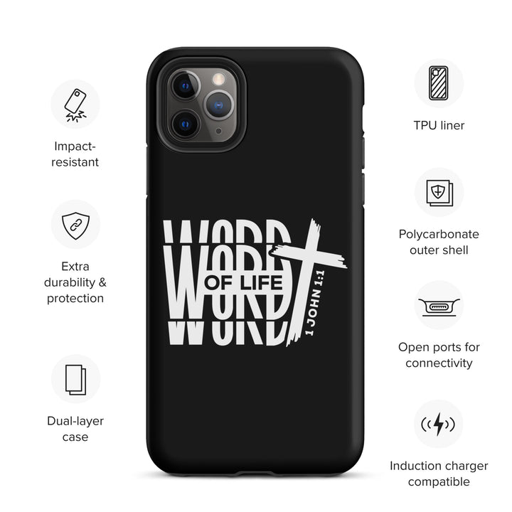 Christian Phone Case Word of Life Black for iPhone® iPhone® Phone Cases   