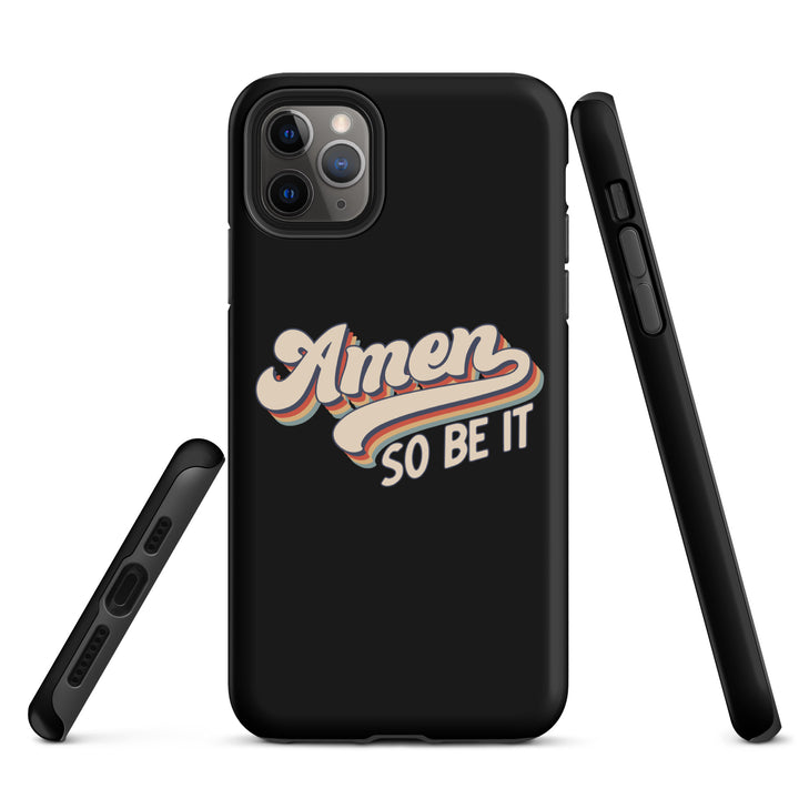 Christian Phone Case Amen So Be It Black for iPhone® iPhone® Phone Cases   