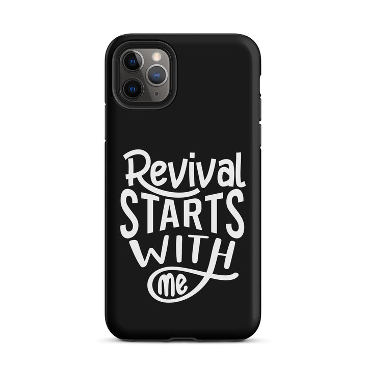 Christian Phone Case Revival Starts With Me Black for iPhone® iPhone® Phone Cases Matte iPhone 11 Pro Max 