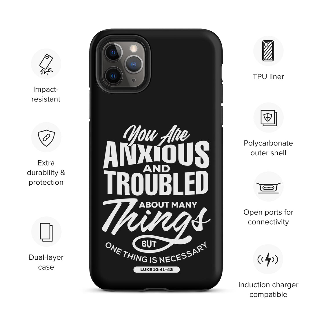 Christian Phone Case Anxious And Troubled Black for iPhone® iPhone® Phone Cases   