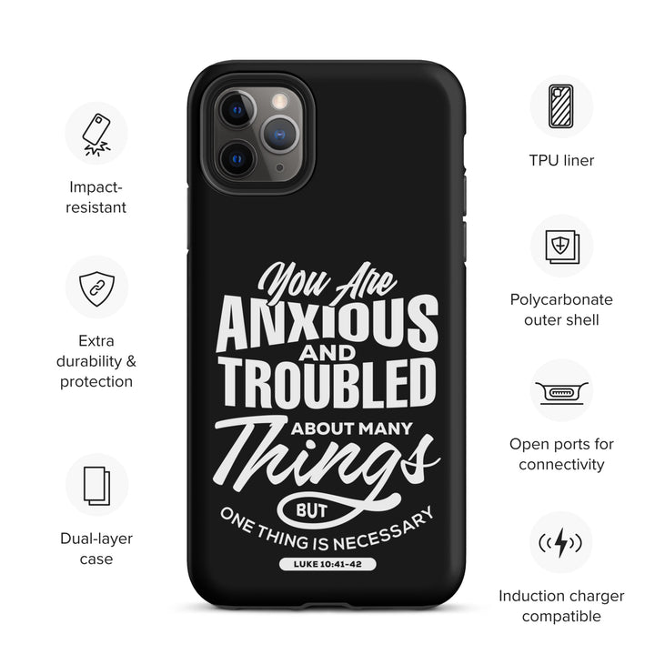 Christian Phone Case Anxious And Troubled Black for iPhone® iPhone® Phone Cases   