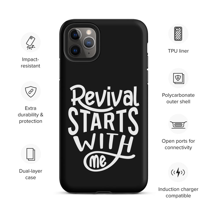 Christian Phone Case Revival Starts With Me Black for iPhone® iPhone® Phone Cases   