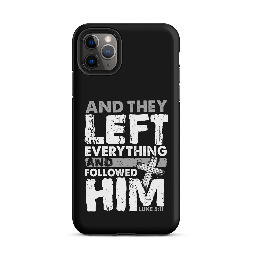 Christian Phone Case Left Everything Cross Black for iPhone® iPhone® Phone Cases Matte iPhone 11 Pro Max 