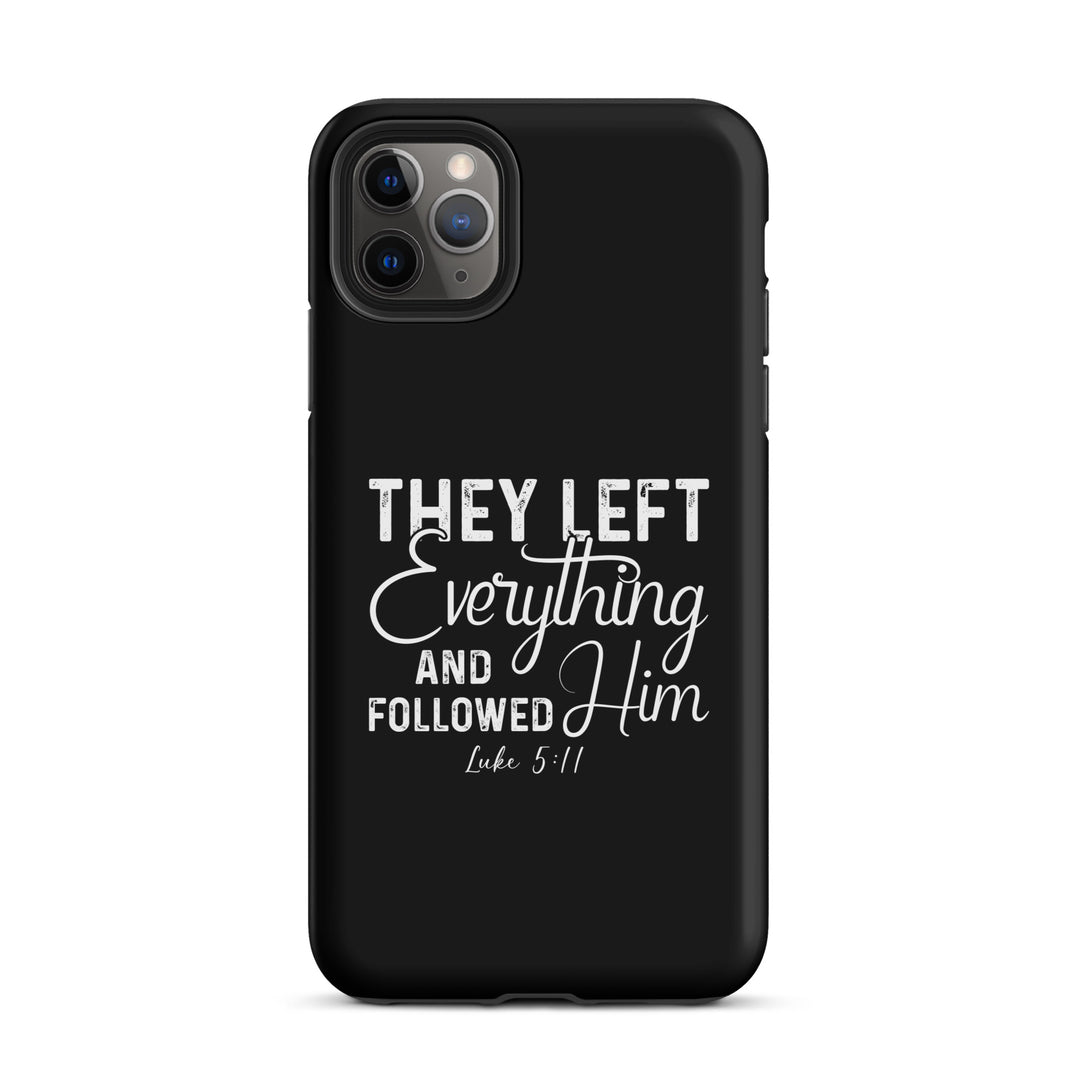 Christian Phone Case Left Everything Black for iPhone® iPhone® Phone Cases Matte iPhone 11 Pro Max 