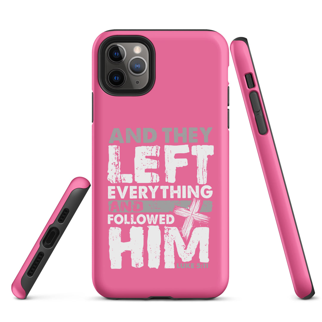 Christian Phone Case Left Everything Cross Pink for iPhone® iPhone® Phone Cases   