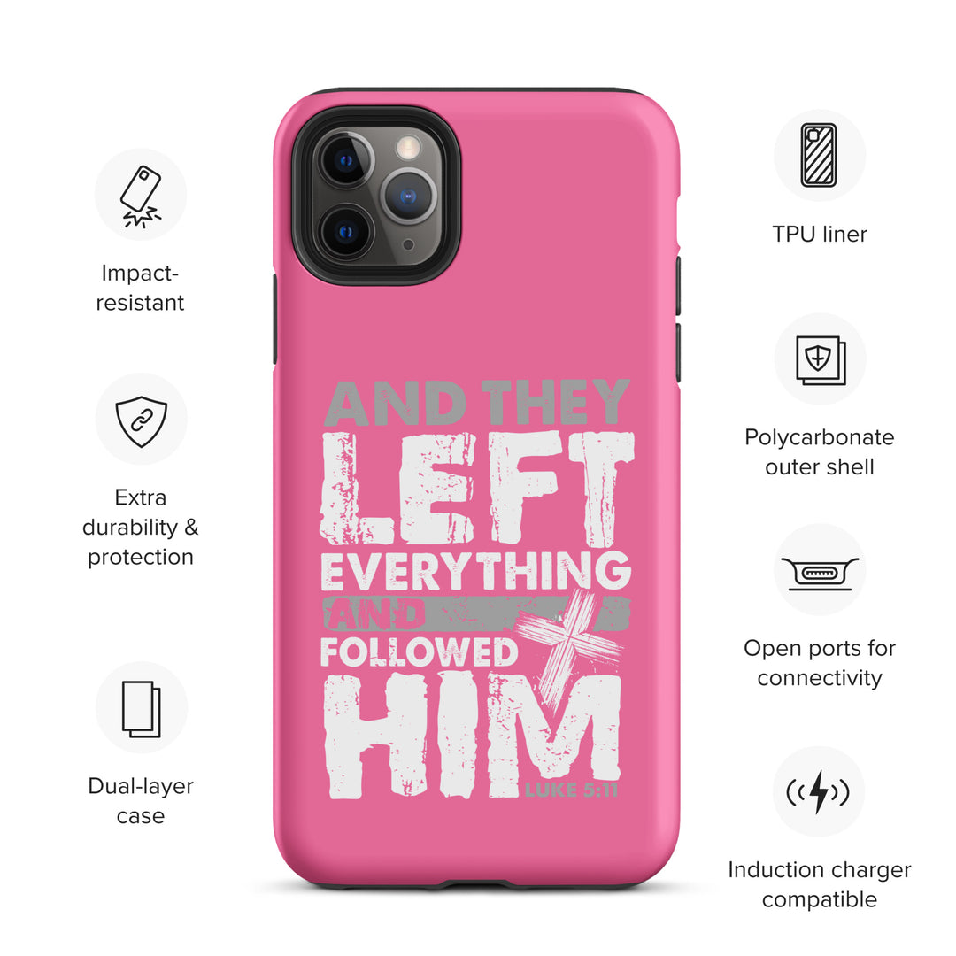 Christian Phone Case Left Everything Cross Pink for iPhone® iPhone® Phone Cases   