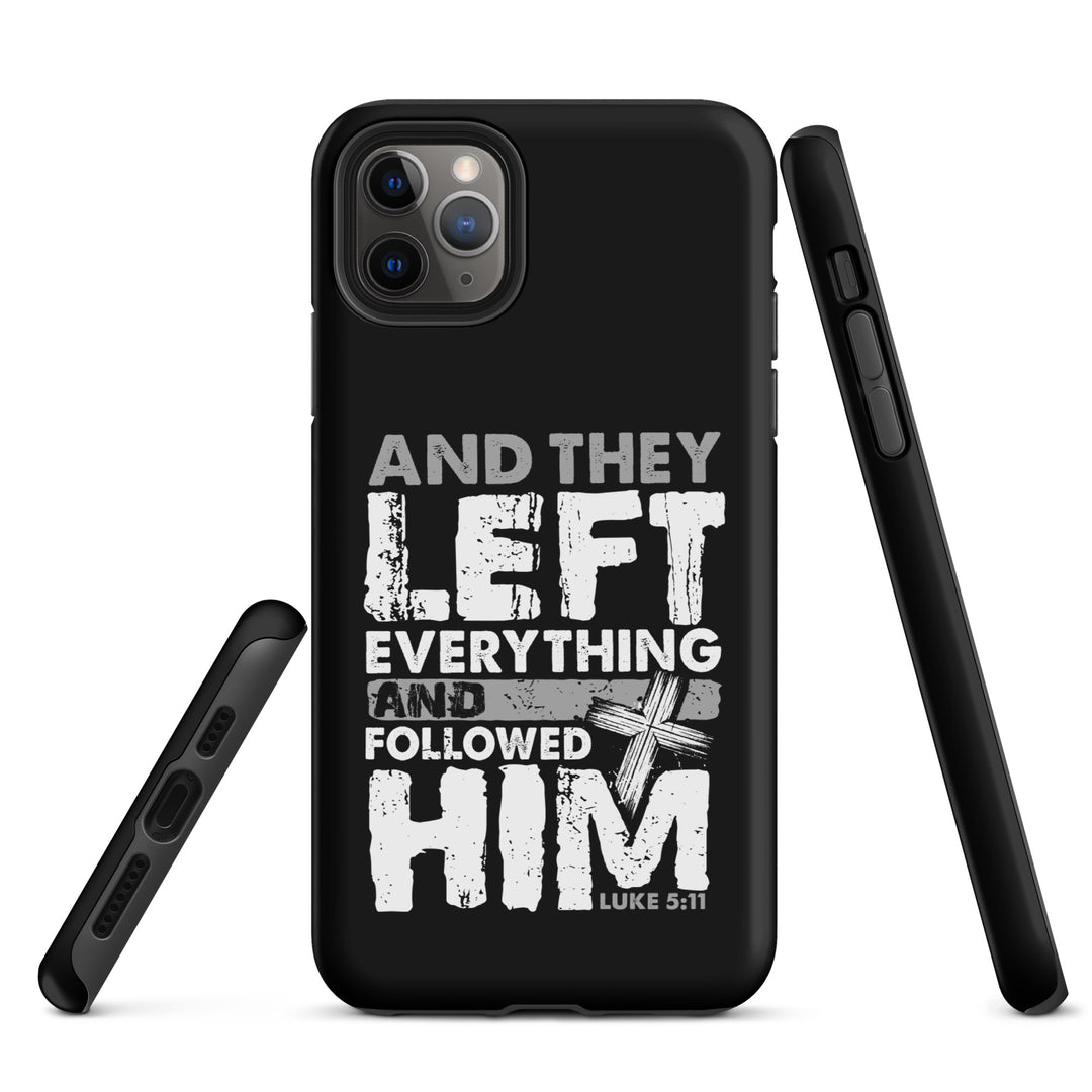 Christian Phone Case Left Everything Cross Black for iPhone® iPhone® Phone Cases   