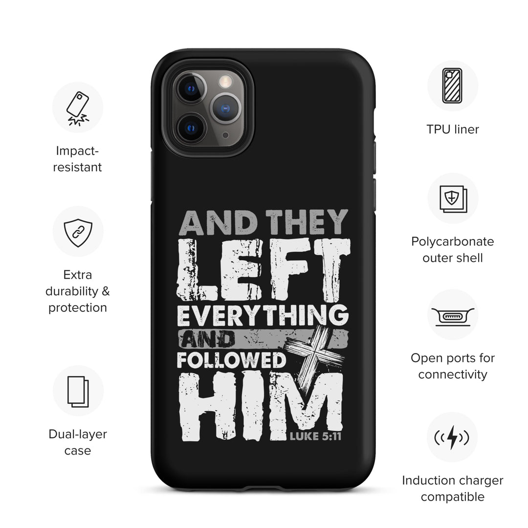 Christian Phone Case Left Everything Cross Black for iPhone® iPhone® Phone Cases   