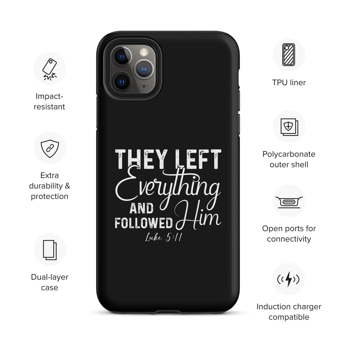 Christian Phone Case Left Everything Black for iPhone® iPhone® Phone Cases   